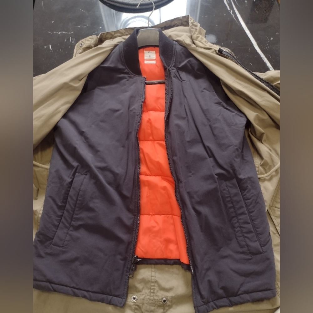 Gap 3 In 1 Men's Tan Hooded Jacket - Picture 14 of 16